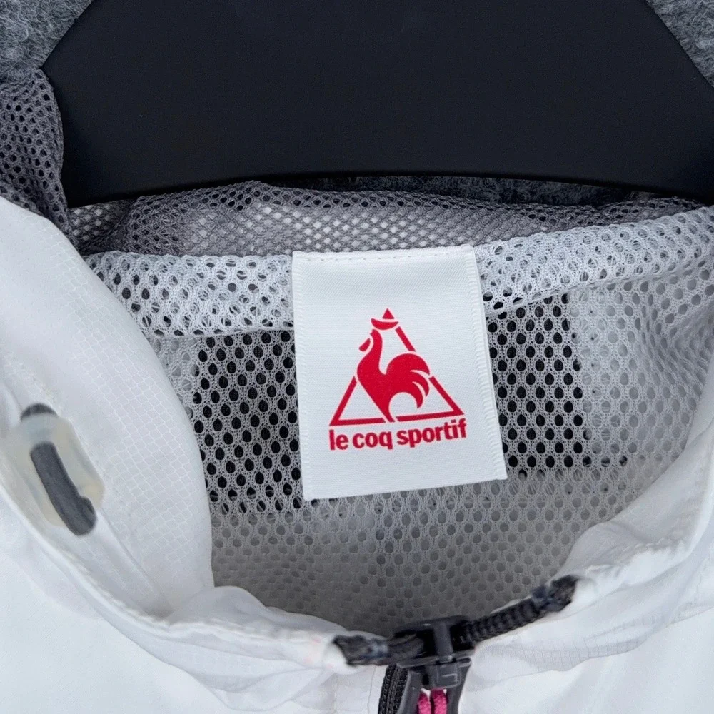 Le Coq Sportif Windbreaker Jacket Women S JASPO Polyester White Gray QB575121W